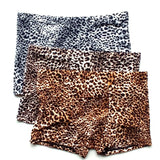 Men's Low Waist Boxer Briefs Boxers Leggings Elastic Leopard Print Sexy