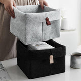 Felt storage basket