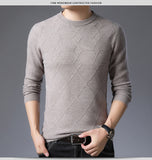 Solid-color round neck sweater