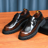 Fashion Shiny Surface Shoes Men's Casual British