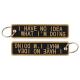 Simple Quotation Weaving Mark Fabric Keychain Accessories