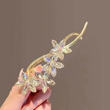 Super Fairy Temperament Crystal Flower Twister Clip Simple Personality Hairpin