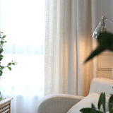 Plain cotton and linen curtains