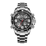 Men's Multifunctional Dual Display Electronic Quartz Watch