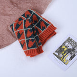 Warm All-matching Plaid Knitted Children's Neckerchief