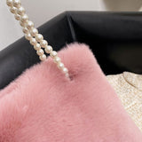 Women's Fashion Plush Pearl Shoulder Bag