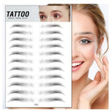 Waterproof 6D Eyebrow Tattoo Semi-Permanent Embroidery Natural Long Lasting Fake Eyebrow