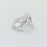 Impression Ring S925 Silver Opening Versatile Couple