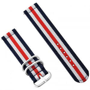 For 22mm 20mm Fashion Striped Nylon Canvas Strap