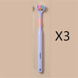 Three-sided Macaron Soft Bristle Toothbrush Care Safety Toothbrush Teeth Deep Cleaning Portable Travel