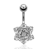 Fashion Personality Rose Zircon Navel Order