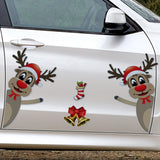 Christmas Elk Bell Magnetic Luminous Reflective Bumper Stickers