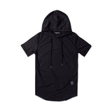 Solid color hooded T-shirt