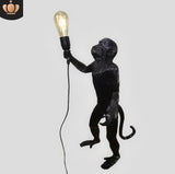 Resin Black White Gold Monkey Lamp Pendant Light For Living Room Lamps Art Parlor Study Room Led Lights lustre With