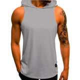 Solid color hooded vest