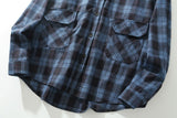 Plaid shirt tide loose large size long sleeves