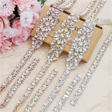 Rhinestone Applique Wedding Dress Waist Jewelry