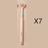 Three-sided Macaron Soft Bristle Toothbrush Care Safety Toothbrush Teeth Deep Cleaning Portable Travel