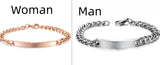 Titanium Steel Curved Plate Rose Gold Plated Men's And Women's Bracelet Bracelet