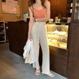 Draped wide-leg pants