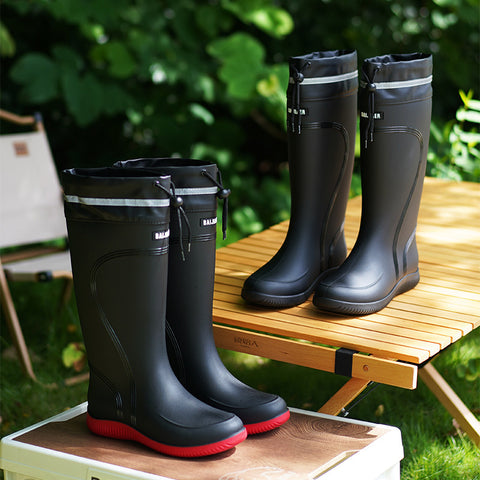 Fashion Outerwear High Non-slip Drawstring Rain Boots