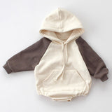 Hooded Sweater With Contrast Sleeves For Infants And Children