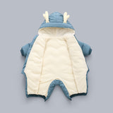 Baby Winter Snowsuit Plus Velvet Thick Baby Boys Jumpsuit 0-3 Years Newborn Romper Girl Clothes Overalls Toddler Coat