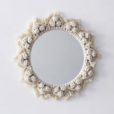 Sunflower. INS Scandinavian Girl Heart Mirror Handmade Tapestry Cosmetic Mirror Ring Home Decoration