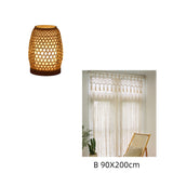 Table Lamp Bedroom Bedside Night Light Simple Handmade Bamboo Lamp