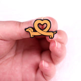 Dachshund Love Brooch Pet Badge Pin Accessories