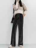 Corduroy wide-leg pants