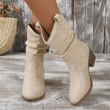 European And American Fashion Cloth Upper Fashion Plus Size Women's Boots