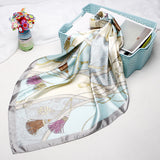 Women's Vintage Printed Silk Scarf