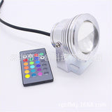 Factory Direct 10W RGB Bottom Lamp Seven Color Remote Control 10W RGB Underwater Lamp 10W RGB LED