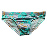 Men's Swimming Trunks Printed Low-waisted Swimming Trunks