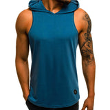 Solid color hooded vest