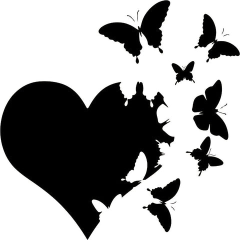 Love Butterfly Car Body Decoration Stickers