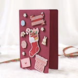 DIY Greeting Card Christmas Creative Handmade Cute Cartoon Message