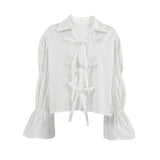 Women's Cotton Design Lace-up Shirt