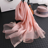 Summer Women's Solid Color Thin Fashion All-match Plaid Scarf