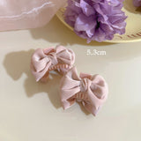 Sweet Satin Bow Hair Accessories Grip Small Size