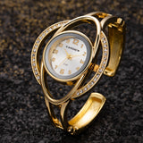 Fashion Temperament Ladies  Buckle Steel Band Quartz Bracelet