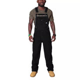 Men's Casual Versatile Denim Work Pants With Shoulder Straps