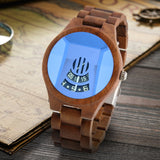 Black Tech Wood Large Dial Quartz Watch