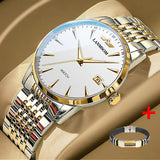 Men's Waterproof Steel With Quartz Watch Luminous