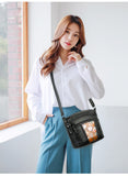 Soft Leather Textured Women's Pouches New Fashion Messenger Bag Mom Shoulder Bag Middle-aged And Elderly Trendy Women's Bags