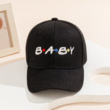 Letter Embroidery Parent-child Hat Velcro Adjustment Casual Sun-proof