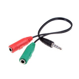 Microphone jack headphone converter