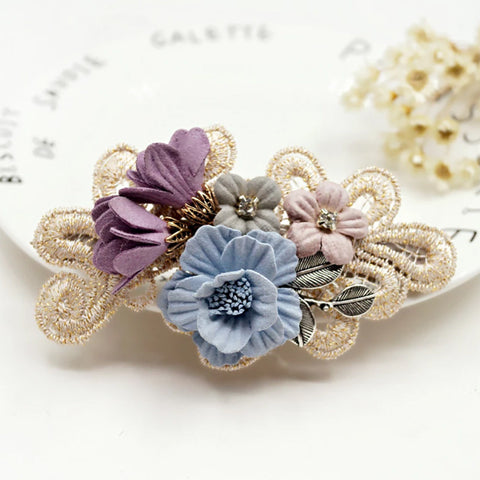 Handmade Bow Hair Accessories Barrettes Hair Ring Pearl Elegant Girl Headdress Flower