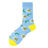 Men's Creative Printed Ocean Series Mid Length Socks